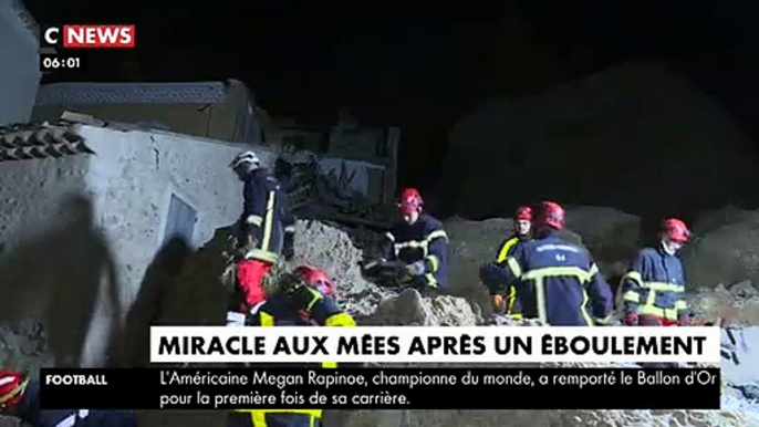 Météo: Les images spectaculaires de l'effondrement de milliers de tonnes rochers sur des maisons de la commune des Mées faisant 2 blessés