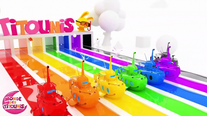 COULEURS - Apprendre les couleurs avec les sous-marins + Vehicules !