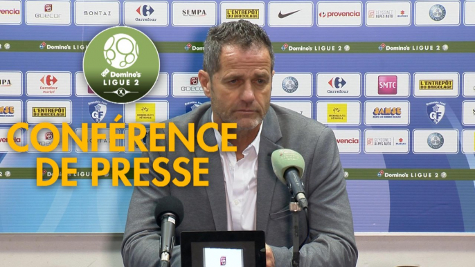 Conférence de presse Grenoble Foot 38 - Clermont Foot (1-1) : Philippe  HINSCHBERGER (GF38) - Pascal GASTIEN (CF63) - 2019/2020