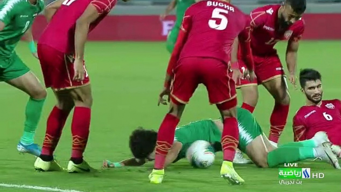 مباراه منتخب العراق ومنتخب البحرين في بطوله الخليج العربي 24 في قطر 5_12_2019 الشوط الاول