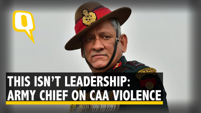 Army Chief Bipin Rawat Addresses Media on CAA-NRC