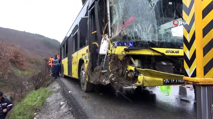 Çekmeköy’de İETT otobüsü yan yattı: 1 ölü, 11 yaralı