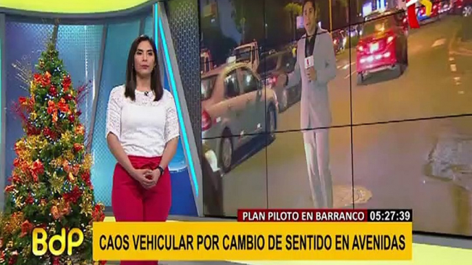 Barranco: caos vehicular por cambio de sentido en principales avenidas