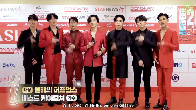 [Eng Sub] 191212 GOT7 - 2019 AAA Star News Interview cut