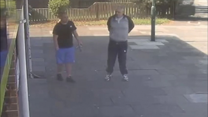 Simon Bowman seen on camera with his murderer Christopher Graham