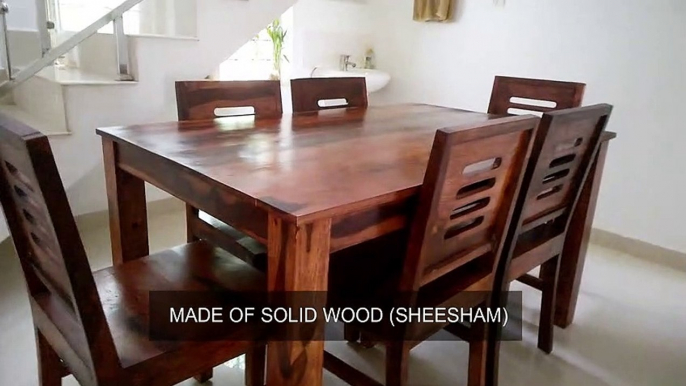6-Seater Dining Table - Solid Wood (Amazon.in - Links in Description)