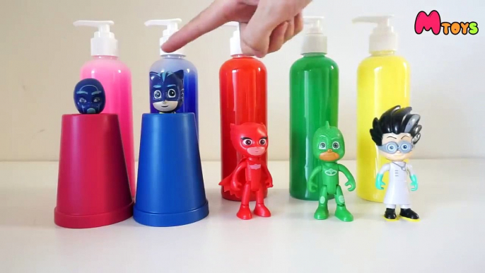 Learn Colors with Pj Masks Toys Wrong Head, Pj masks toys bathtub colorful cups طفلة تعلم الألوان مع الآيس كريم وفينجر باينت شاحنة الاصبع الأسرة الحضانة تعلم الالوان للاطفال احمر و اخضر الايس كريم الملون للاطفال