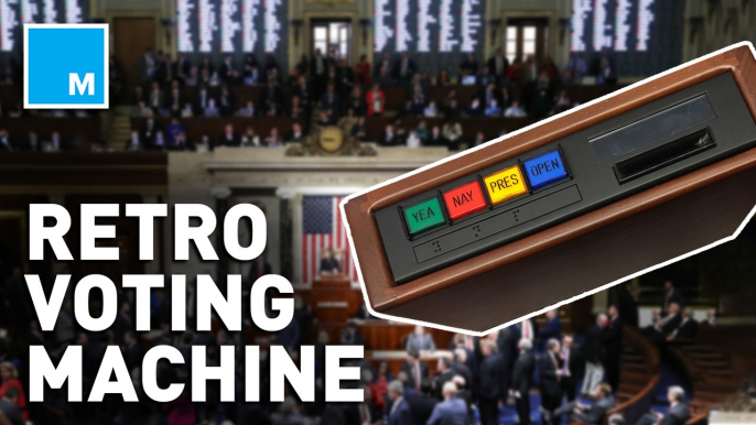 House of Representatives used a retro voting machine to impeach President Trump