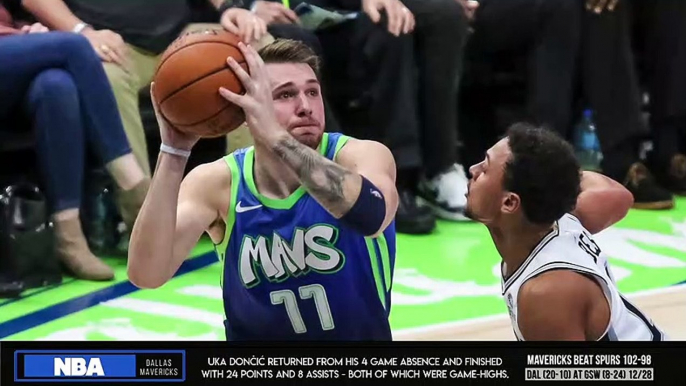 San Antonio Spurs vs Dallas Mavericks Recap | Luka Doncic 24 pts, 10 reb, 8 ast