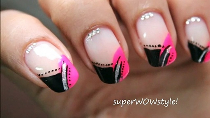 Neon French Tip_ Cute Nail Designs Tutorial!