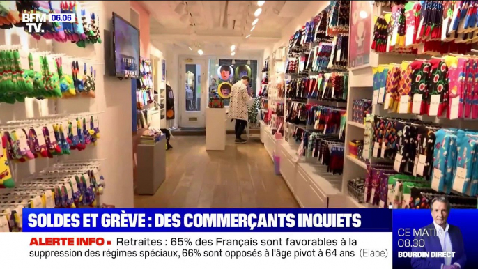 Après un mois de décembre difficile, les commerçants parisiens sont inquiets à l'approche des soldes