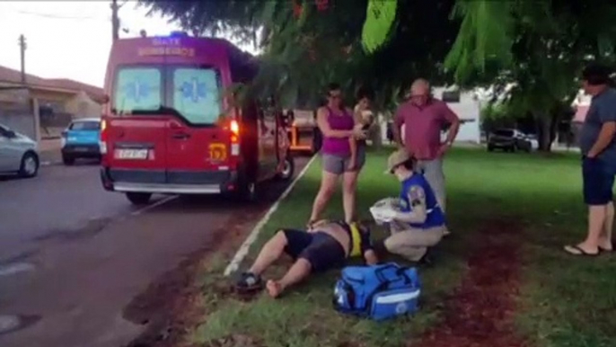 Jovem fica ferido ao sofrer queda de moto no Bairro Parque Verde