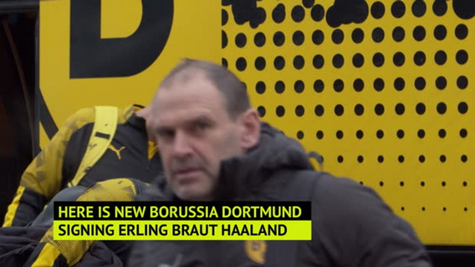 Haaland arrives at Dortmund training camp