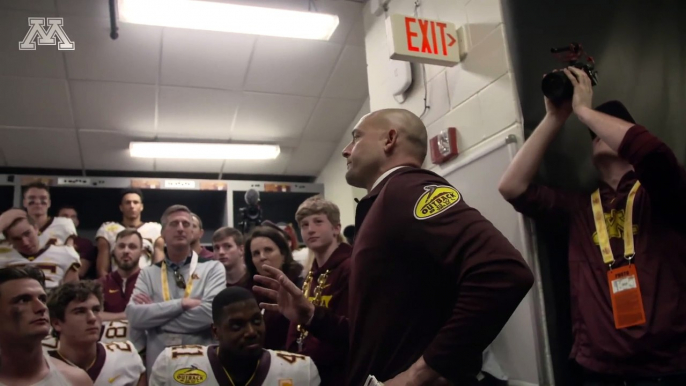 P.J. Fleck's Postgame Locker Room Speech: 2020 Outback Bowl Win vs. Auburn