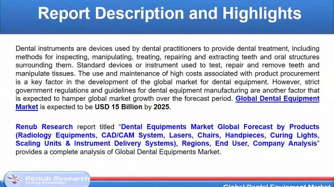 Global Dental Equipment Market will be USD 15 Billion 2025