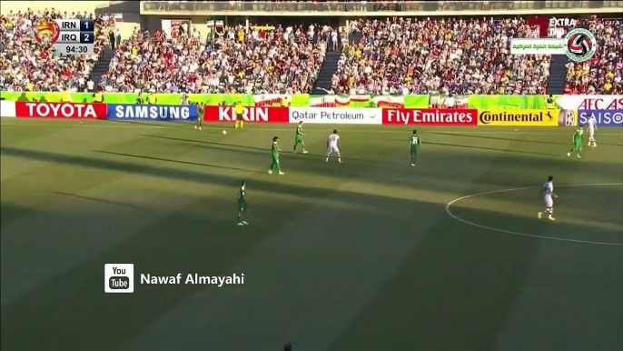 الاشواط الاضافية مباراة العراق و ايران 3-3 ربع نهائي كاس اسيا 2015