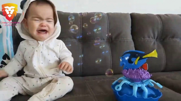 Funny and Cute Babies Scared of Bubbles Compilation