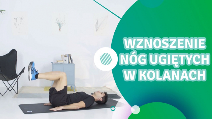 (Leżenie przodem) Wznoszenie nóg ugiętych w kolanach - Jesteś Fit