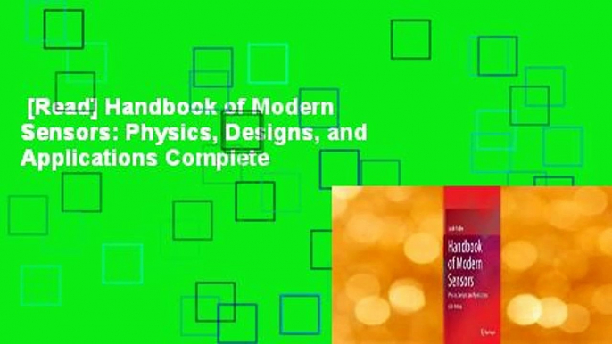 [Read] Handbook of Modern Sensors: Physics, Designs, and Applications Complete