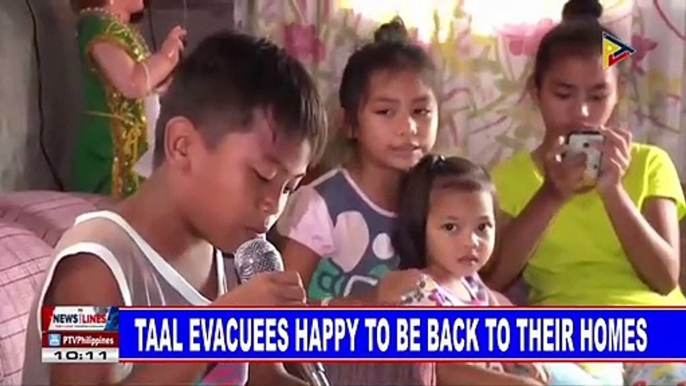Taal  evacuees happy to be back to their homes