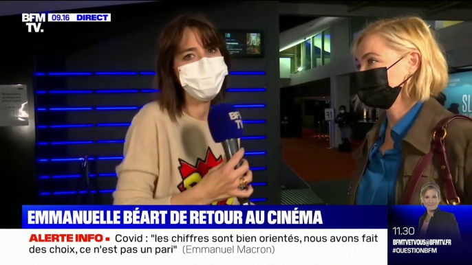 "C'est super émouvant": l'actrice Emmanuelle Béart présente ce mercredi son nouveau film lors de la réouverture des salles de cinéma