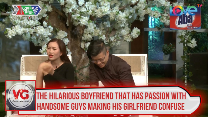 The hilarious boyfriend that has passion with handsome guys making his girlfriend confuse