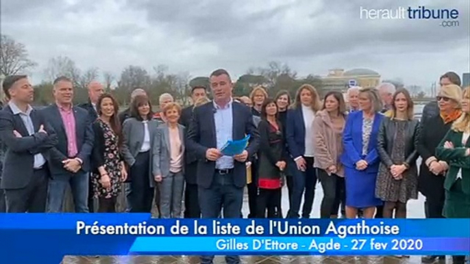 AGDE - Présentation de la liste de l'Union Agathoise avec Gilles d'Ettore