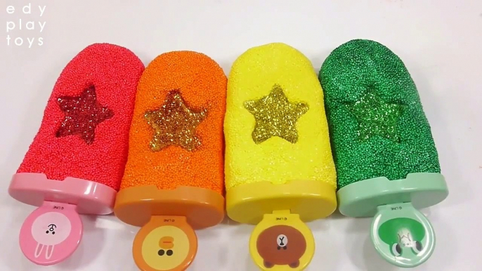 Kids Learn Colors Slime Foam Clay Colors Toys Glitter Water Ice Cream Clay DIY Toys For Kids