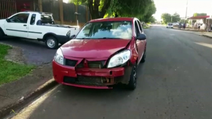 Mulher tem fratura na perna em acidente no Bairro Santa Cruz