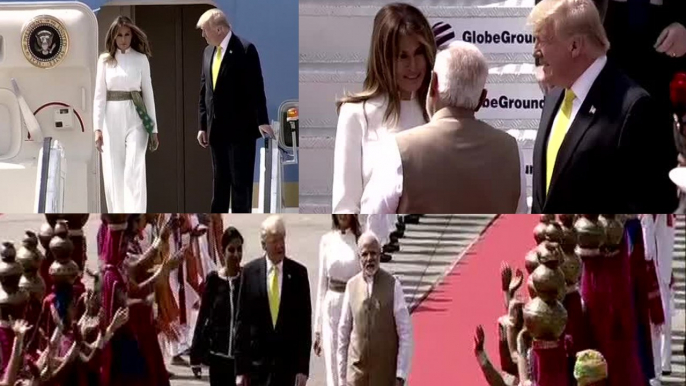 Modi welcomes Trump | இந்தியா வந்தடைந்தார் அமெரிக்க அதிபர் டிரம்ப்