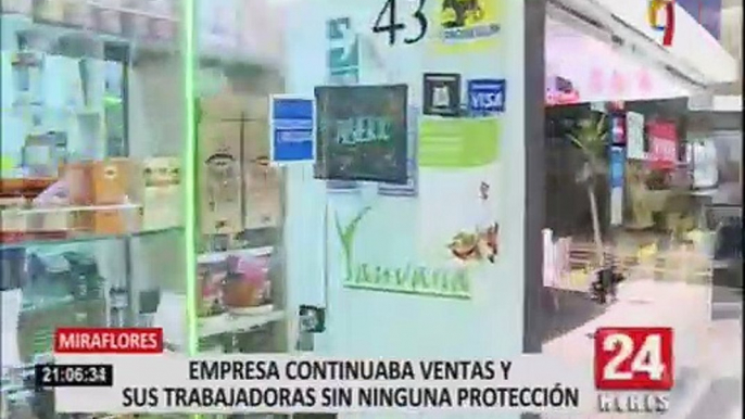 Miraflores: tienda que vendía productos para bajar de peso atendía en pleno estado de emergencia