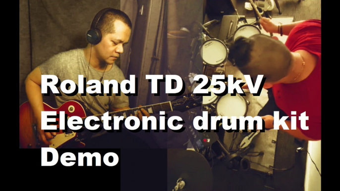 Roland V-Drums TD-25KV Electronic Drum death metal playing by nephew