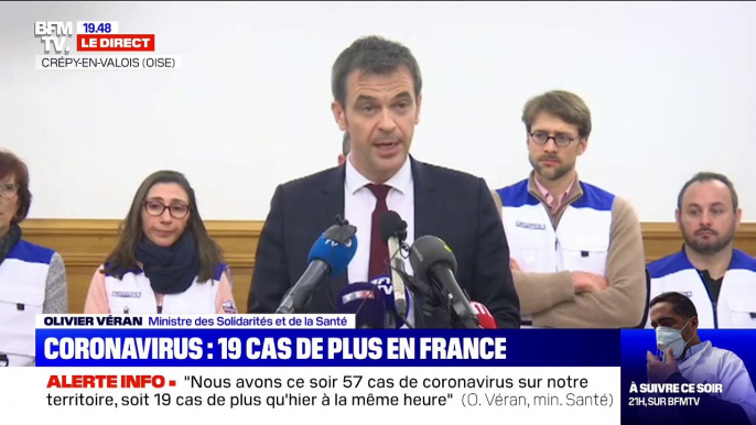 Olivier Véran: "En France, une nouvelle étape de l'épidémie de coronavirus est franchie"