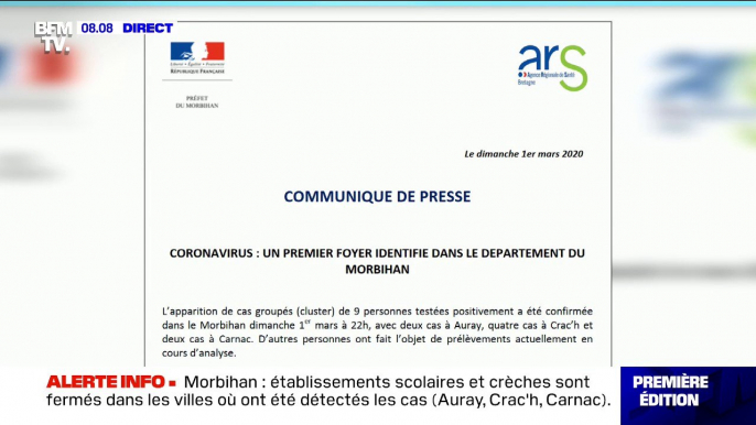 Neuf cas de coronavirus ont été détectés dans le Morbihan