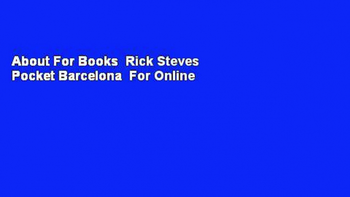 About For Books  Rick Steves Pocket Barcelona  For Online