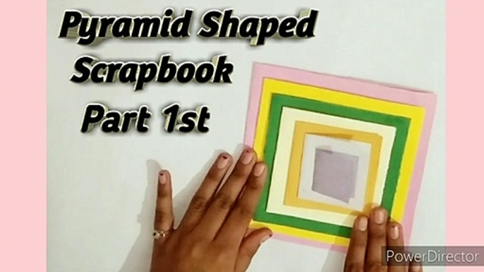 How to: Pyramid Shaped Scrapbook (part 1st) | Scrapbook making idea | Happy Crafting with Adeeba