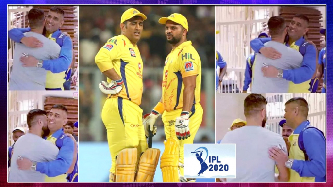 IPL 2020 : Suresh Raina MS Dhoni Warm Hug & Kiss | Fans On Twitter...#Whistlepodu