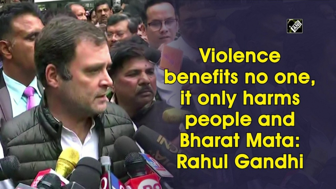 Violence benefits no one, it only harms people and Bharat Mata: Rahul Gandhi