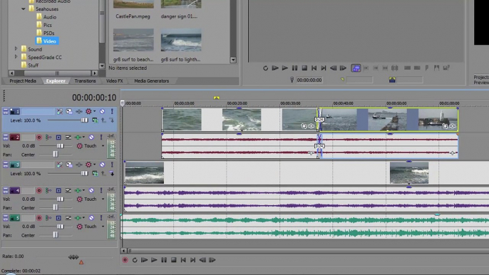 Vegas Pro 11 Timeline Navigation