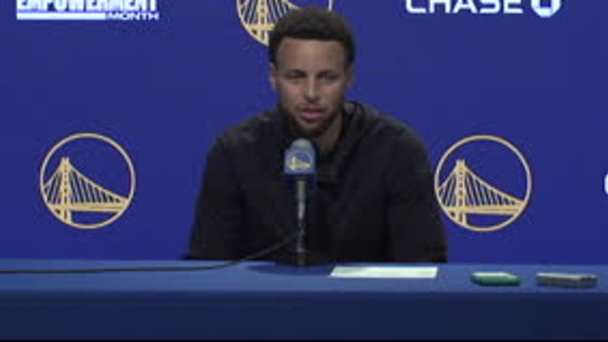 Curry delighted to be 'back in his happy place' after Warriors return