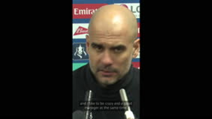 I love to be known as a good and crazy manager - Pep