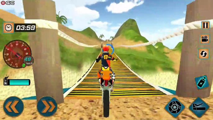 Fearless Beach Bike Stunts Rider "Stunt Mode" Motor Bike Games - Android GamePlay #4