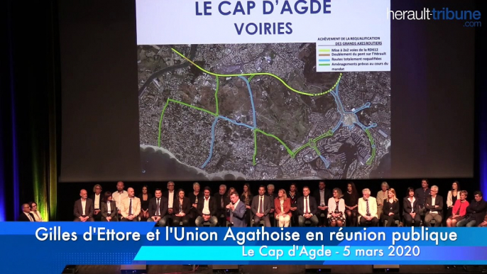 AGDE POLITIQUE - Gilles d'Ettore et l'Union agathoise en réunion publique  partie 3 les projet sur le Cap d'Agde