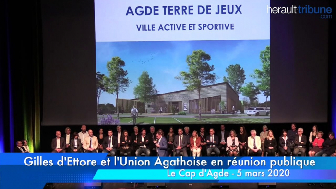 AGDE POLITIQUE - Gilles d'Ettore et l'Union agathoise en réunion publique  partie  8 le sport et le tourisme