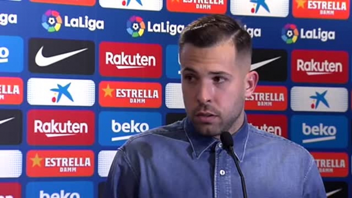 Jordi Alba: "Entiendo el cabreo del público, porque los jugadores también estamos cabreados"