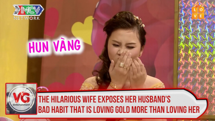 The hilarious wife exposes her husband's bad habit that is loving gold more than loving her