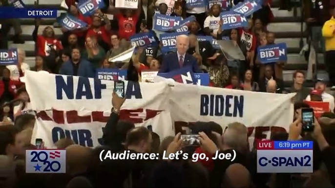 Joe Biden Urges Crowd To Let 'Bernie Bro' Protesters Go After Michigan Rally Interruption: 'This Isn't A Trump Rally'