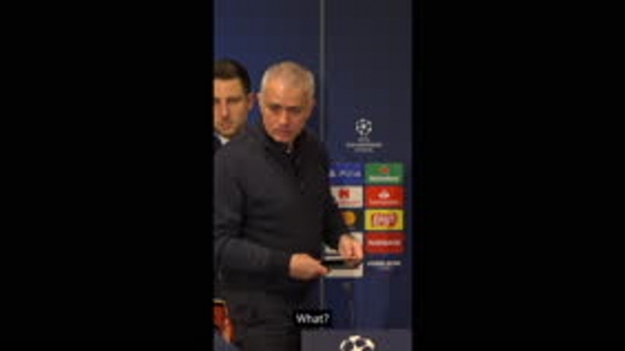 Reporter tells Mourinho to 'cheer up' after Spurs UCL exit