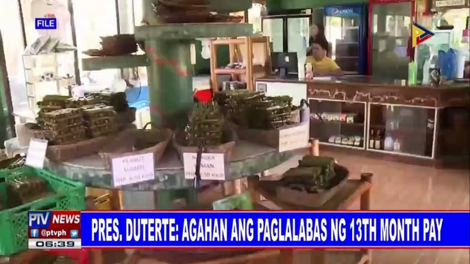Pres. #Duterte, hinikayat ang mga employer na maagang ibigay ang 13th month pay para sa mga apektadong manggagawa