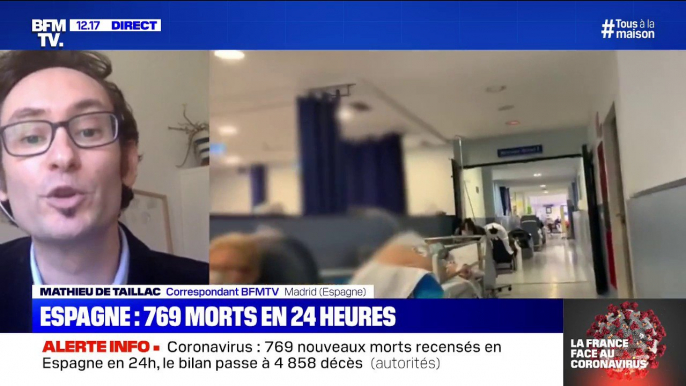 Coronavirus: 769 nouveaux morts recensés en Espagne en 24h, le bilan passe à 4858 décès